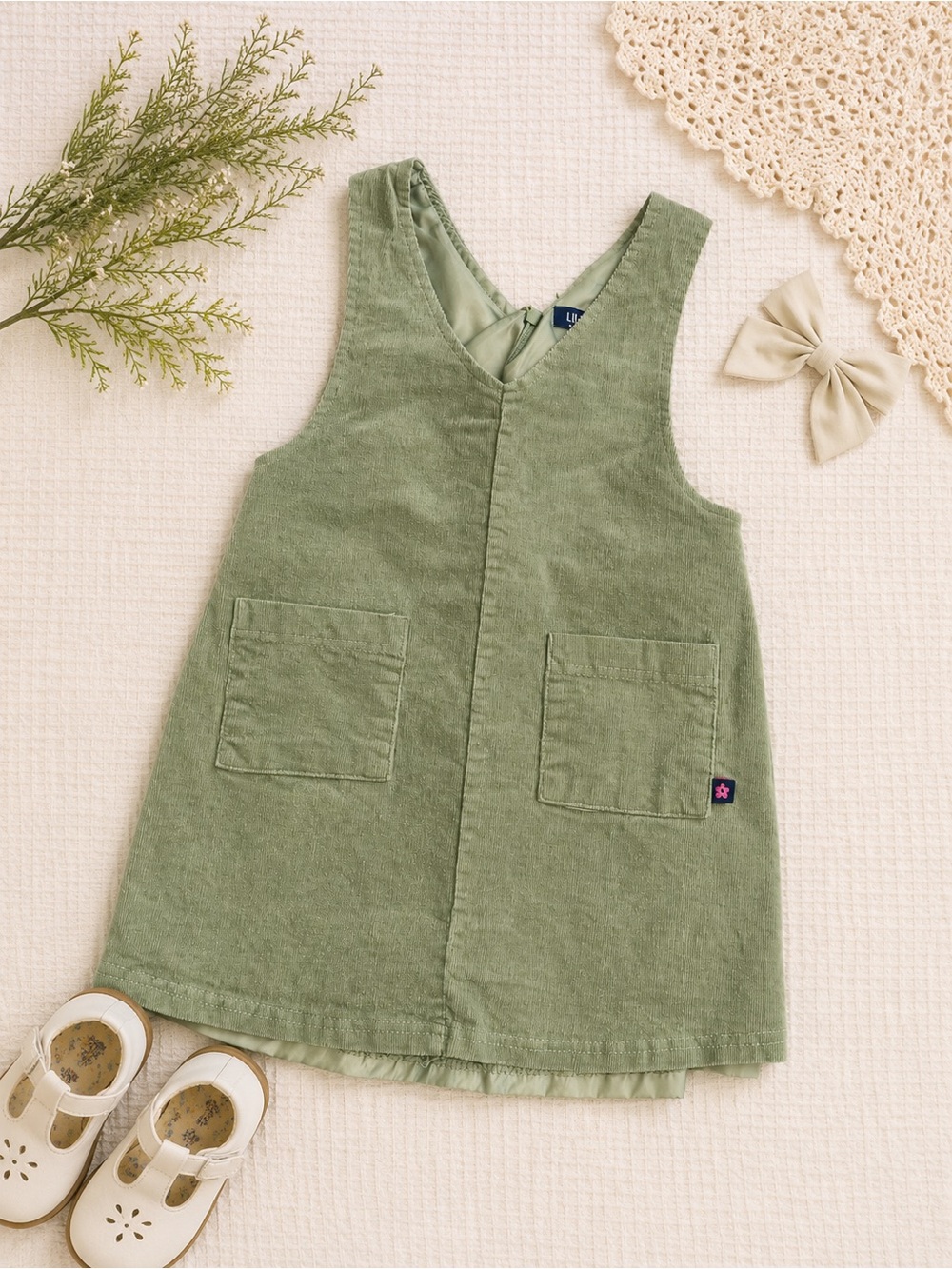 Green Corduroy Limited Too Dress